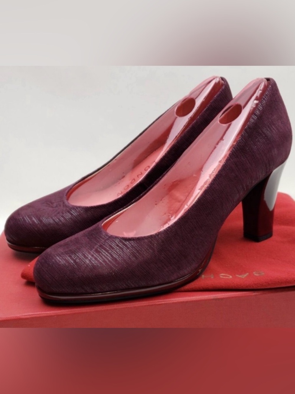 LAST ONE NIB [Sacha London] Fawn Burgundy Red Close-Toed Heel Pumps Women's 10